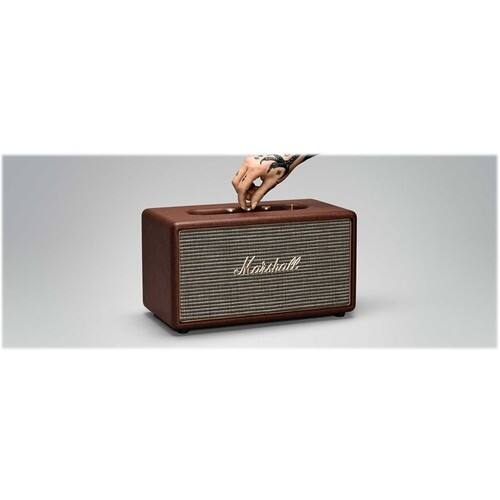 Alt View 13. Marshall - Geek Squad Certified Refurbished Stanmore Bluetooth Speaker - Brown.