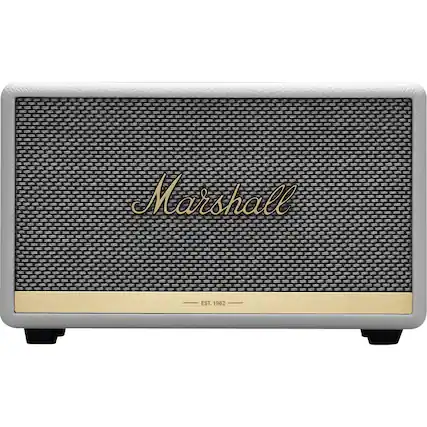 Front. Marshall - Geek Squad Certified Refurbished Acton II 60W Wireless Speaker - White.