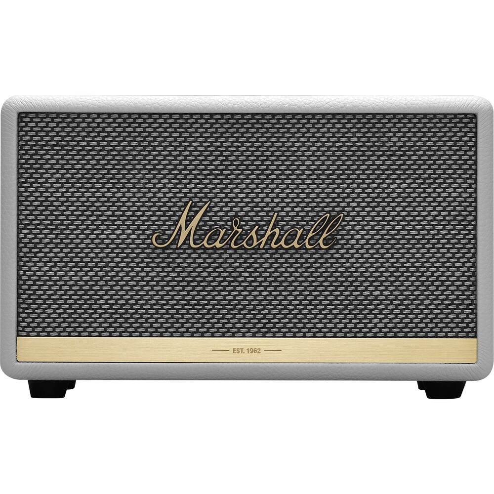 Front. Marshall - Geek Squad Certified Refurbished Acton II 60W Wireless Speaker - White.
