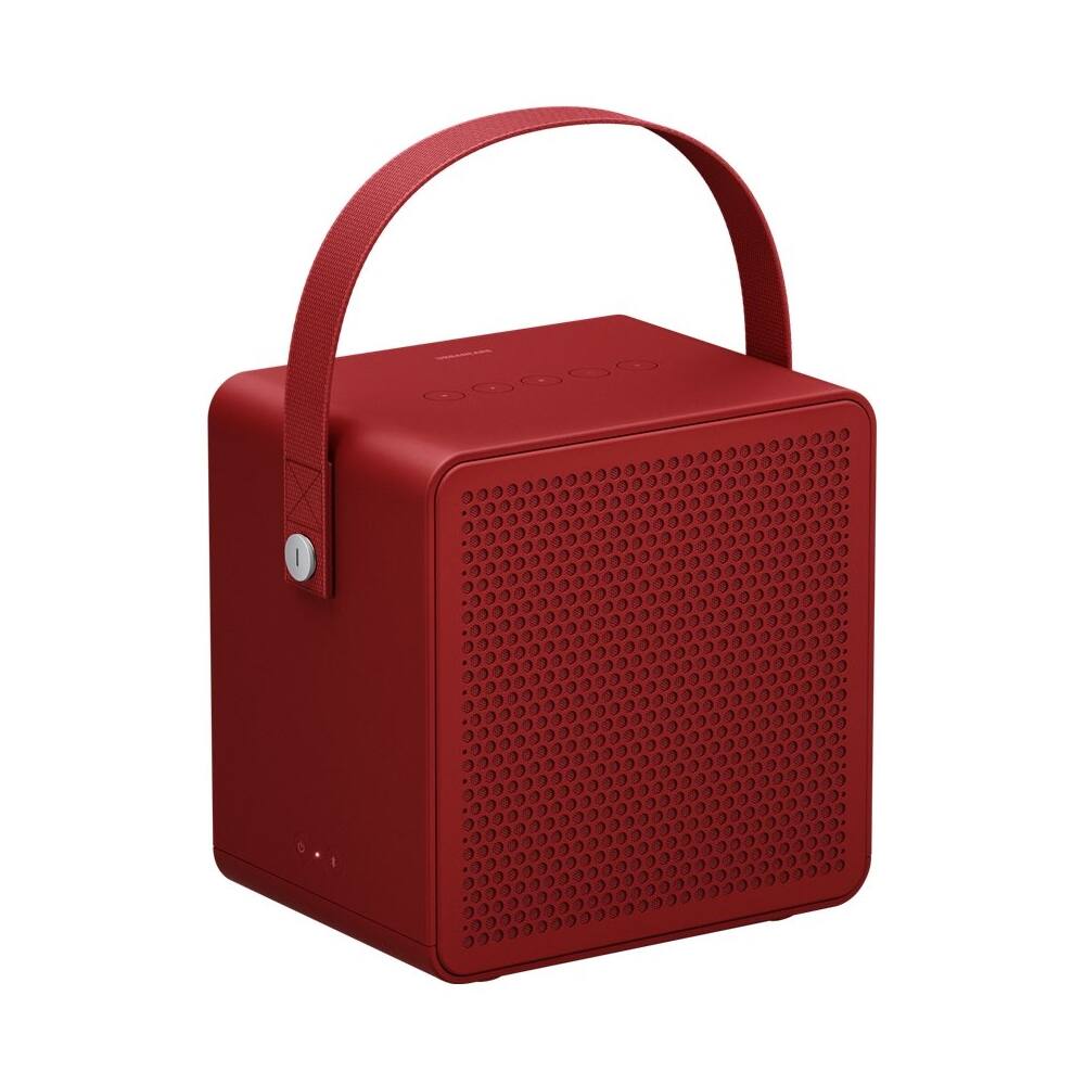 Left. Urbanears - Geek Squad Certified Refurbished Rålis Portable Bluetooth Speaker - Haute Red.