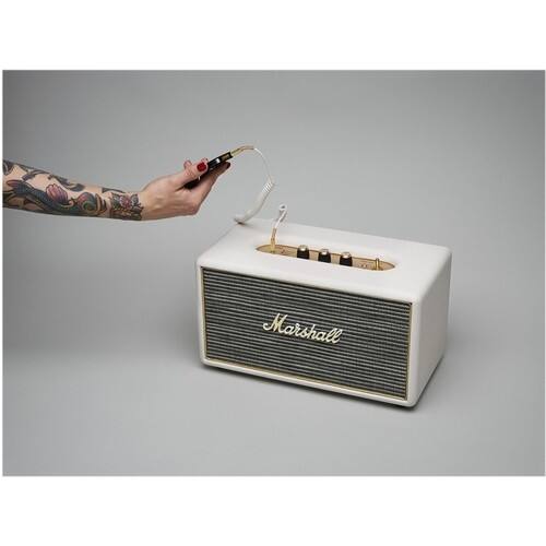 Alt View 17. Marshall - Geek Squad Certified Refurbished Stanmore Bluetooth Speaker - Cream.