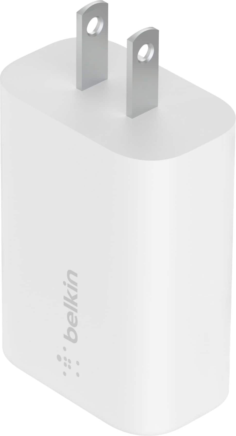 Front. Belkin - 25W USB-C Wall Charger, Power Delivery with PPS Fast Charging for Apple iPhone and Samsung - White.