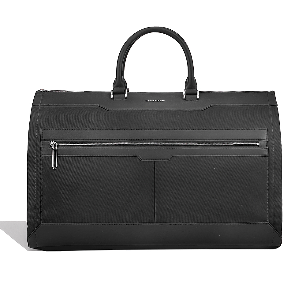 Hook & Albert - Fabric Garment Weekender Messenger Bag - Black