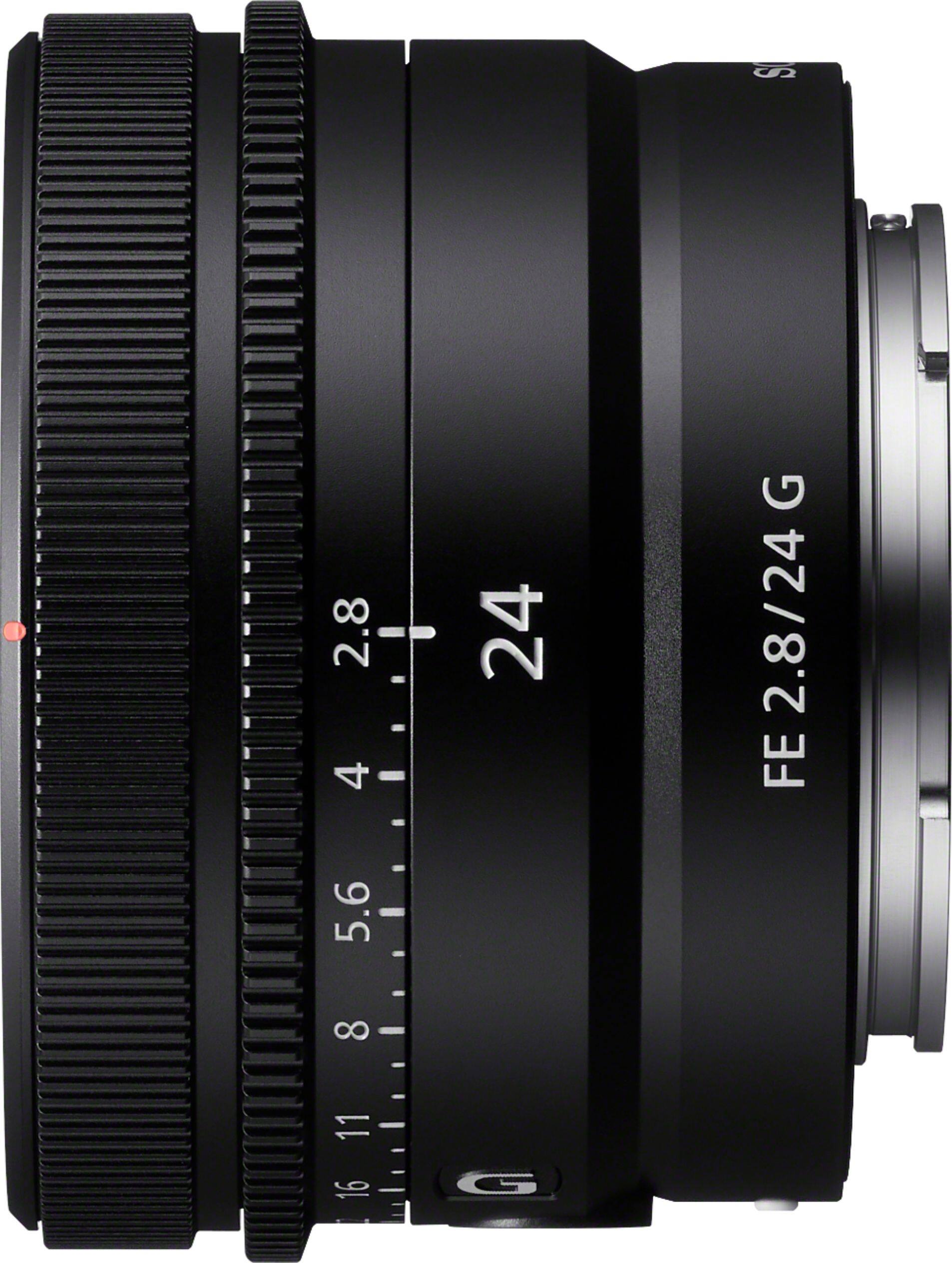 Alt View 1. Sony - FE 24mm F2.8G Full-frame Ultra-compact G Lens for Sony Alpha E-mount Cameras - Black.