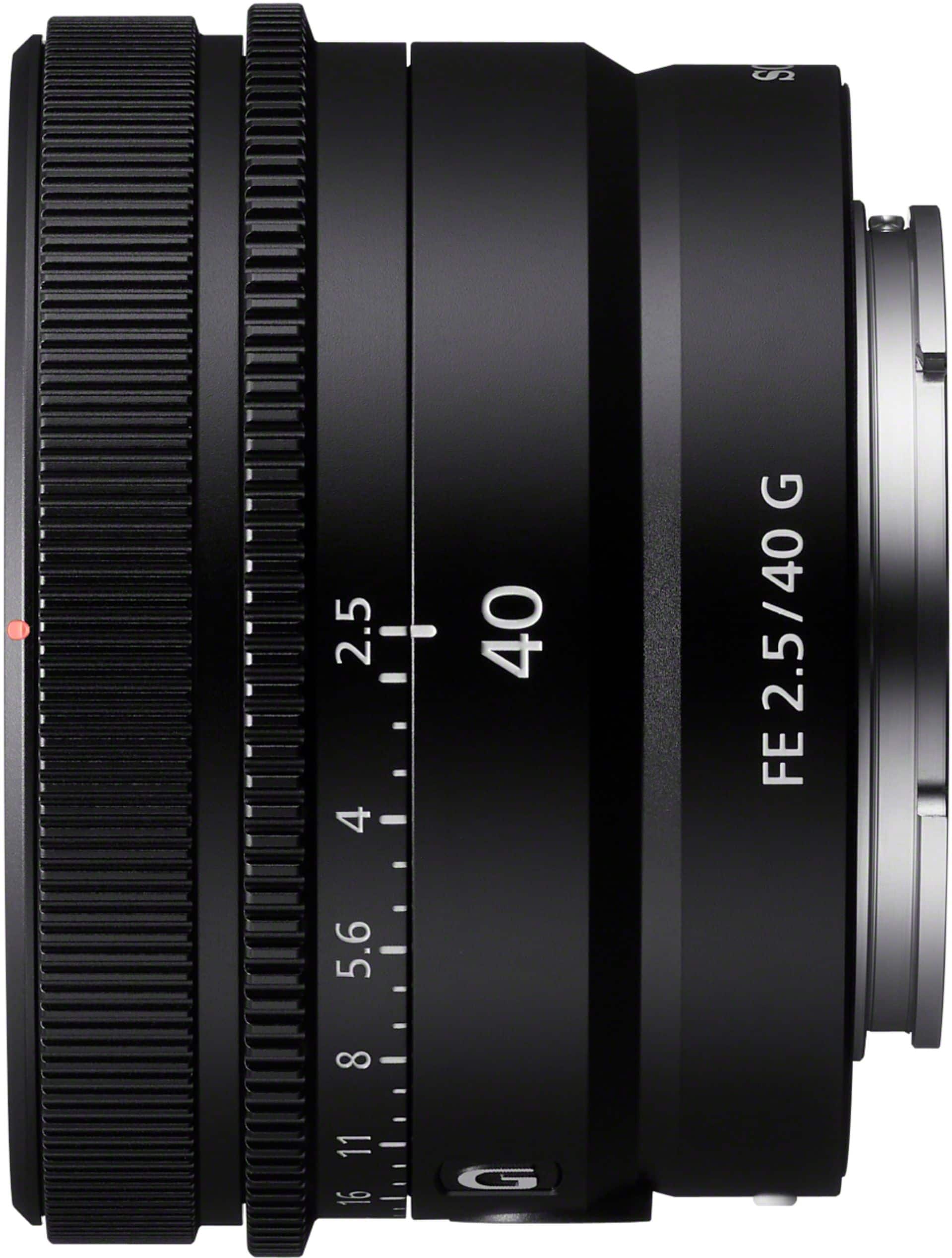 Angle. Sony - FE 40mm F2.5 G Full-frame Ultra-compact G Lens for Sony Alpha E-mount Cameras - Black.