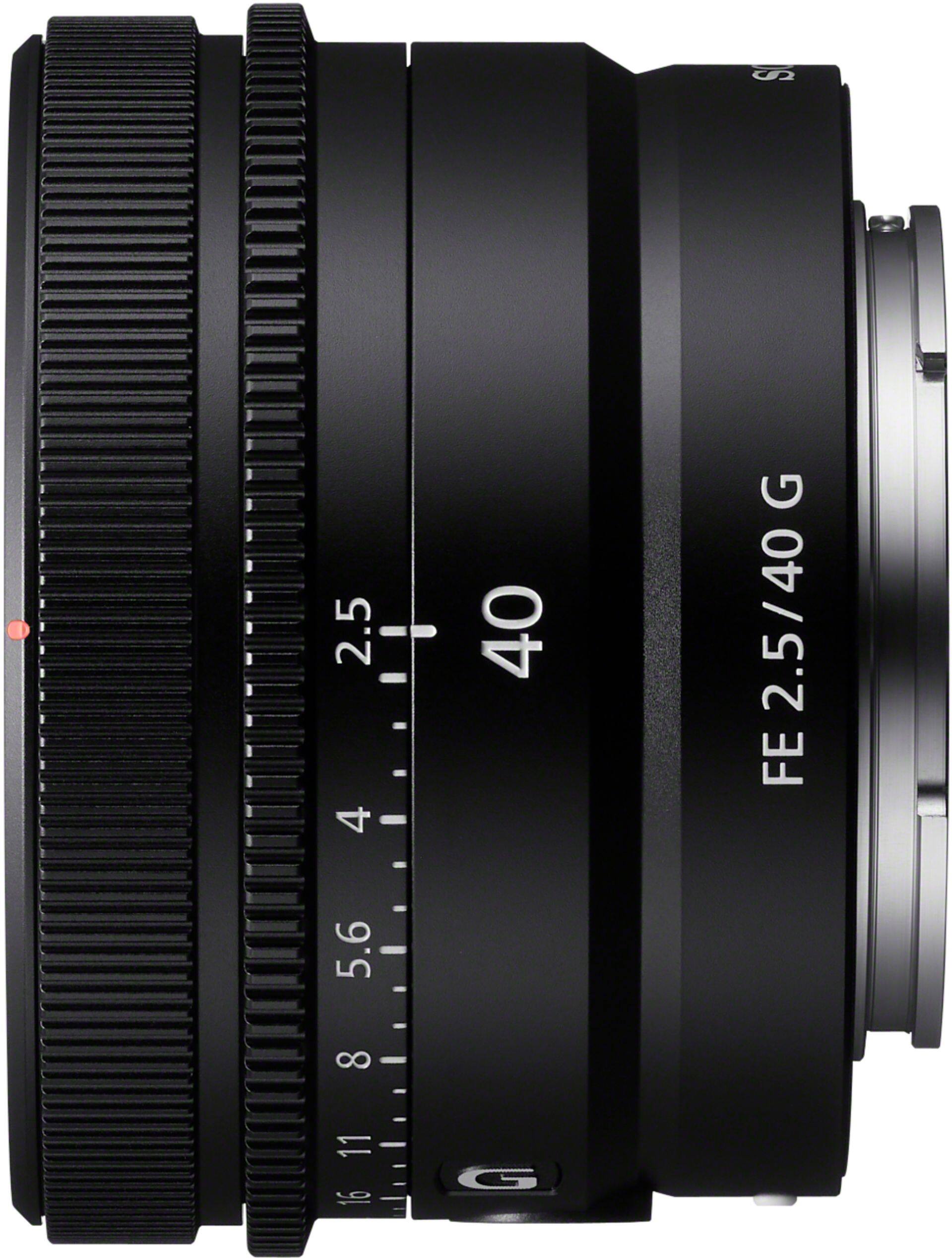Angle. Sony - FE 40mm F2.5 G Full-frame Ultra-compact G Lens for Sony Alpha E-mount Cameras - Black.