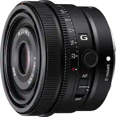 Front. Sony - FE 40mm F2.5 G Full-frame Ultra-compact G Lens for Sony Alpha E-mount Cameras - Black.