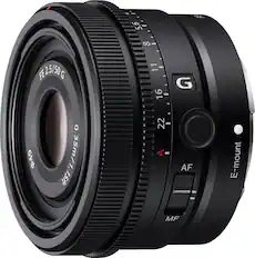 Front. Sony - FE 50mm F2.5 G Full-frame Ultra-compact G Lens for Sony Alpha E-mount Cameras - Black.