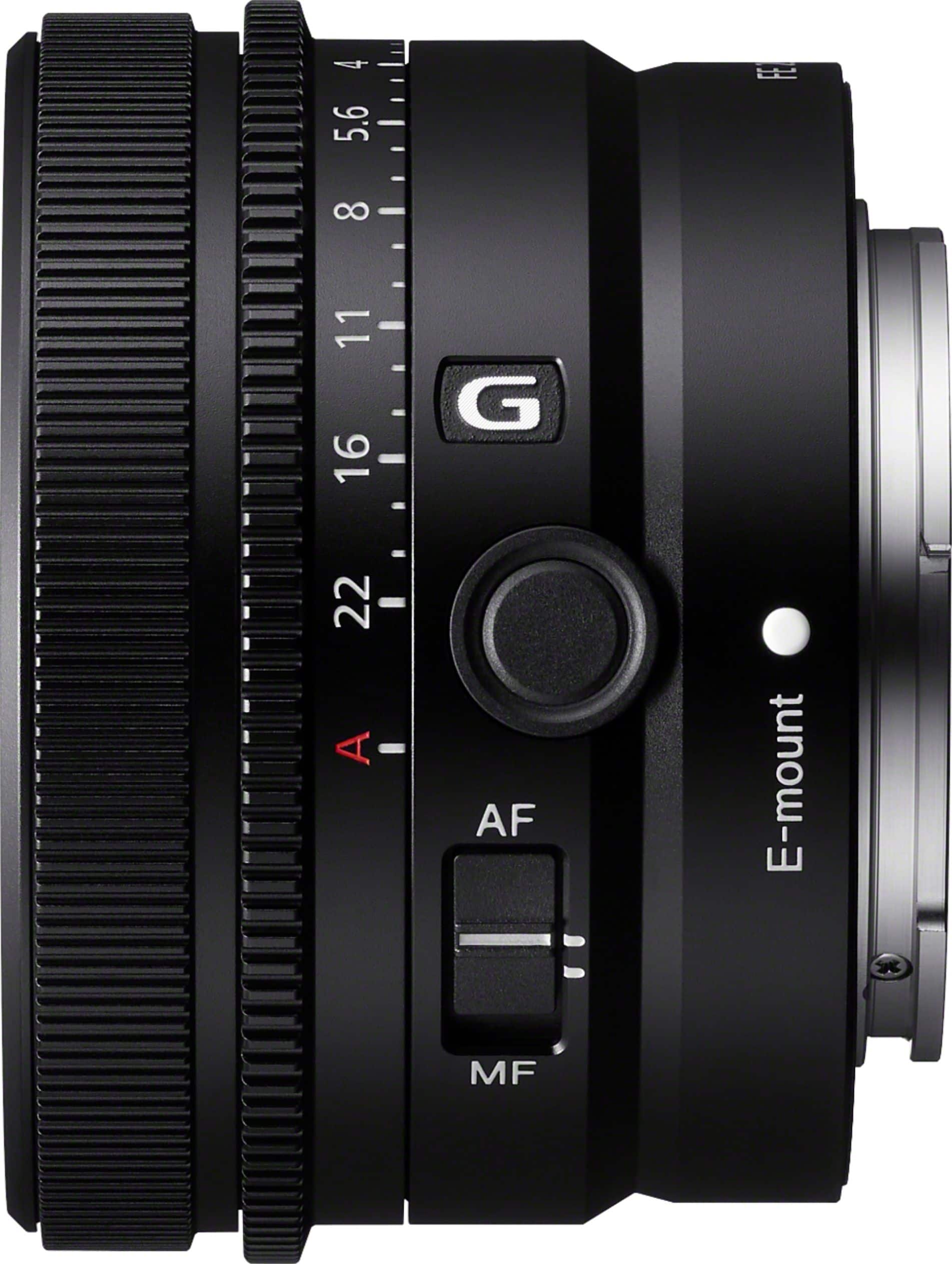 Left. Sony - FE 50mm F2.5 G Full-frame Ultra-compact G Lens for Sony Alpha E-mount Cameras - Black.