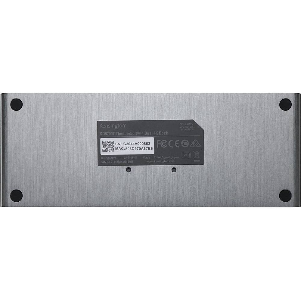Alt View 17. Kensington - SD5700T Thunderbolt 4 Dual 4K Docking Station with 90W PD - Gray.
