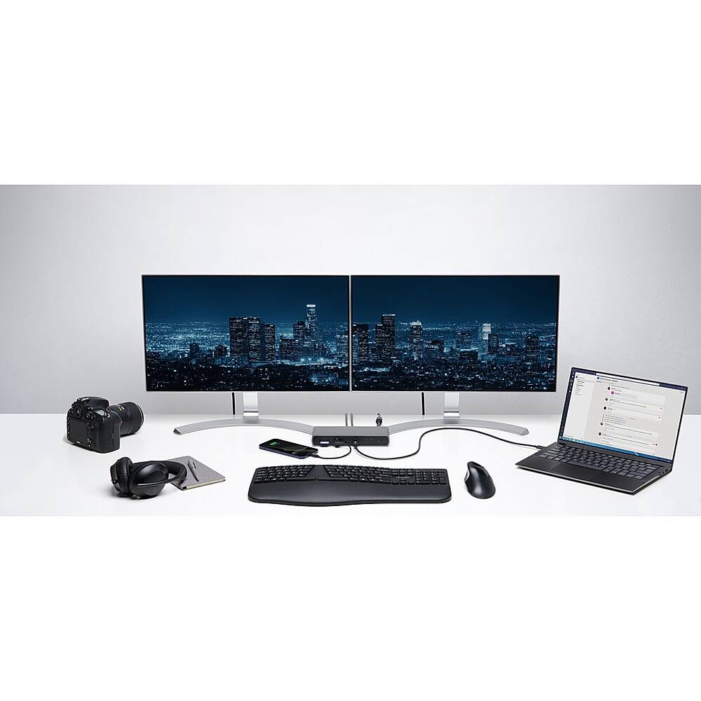 Alt View 24. Kensington - SD5700T Thunderbolt 4 Dual 4K Docking Station with 90W PD - Gray.