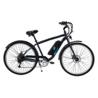 Huffy Everett Men's 27.5 inch Electric Bicycle eBike, 20mph Max Speed (Blue)