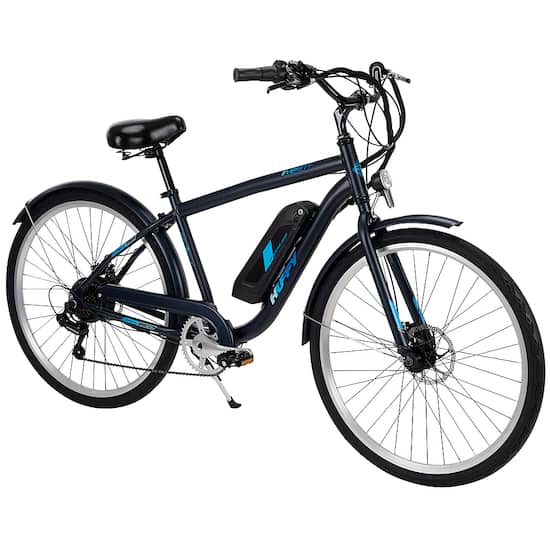 Alt View Zoom 12. Huffy - Everett Men's Comfort eBike w/25 mi Max Operating Range & 20 mph Max Speed - Matte Blue.