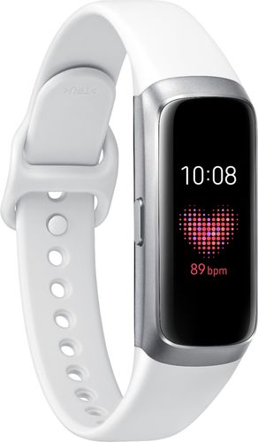 Samsung - Geek Squad Certified Refurbished Galaxy Fit Activity Tracker + Heart Rate - White