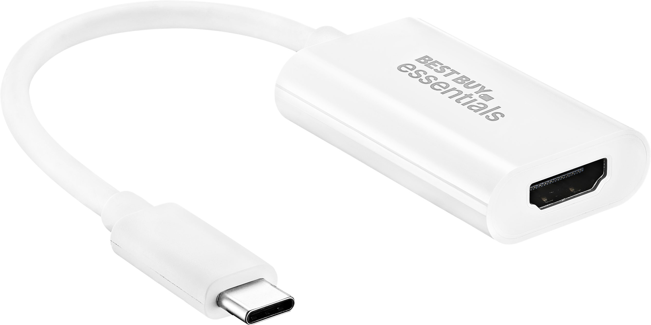 Best essentials™ USB-C HDMI Adapter White Best Buy