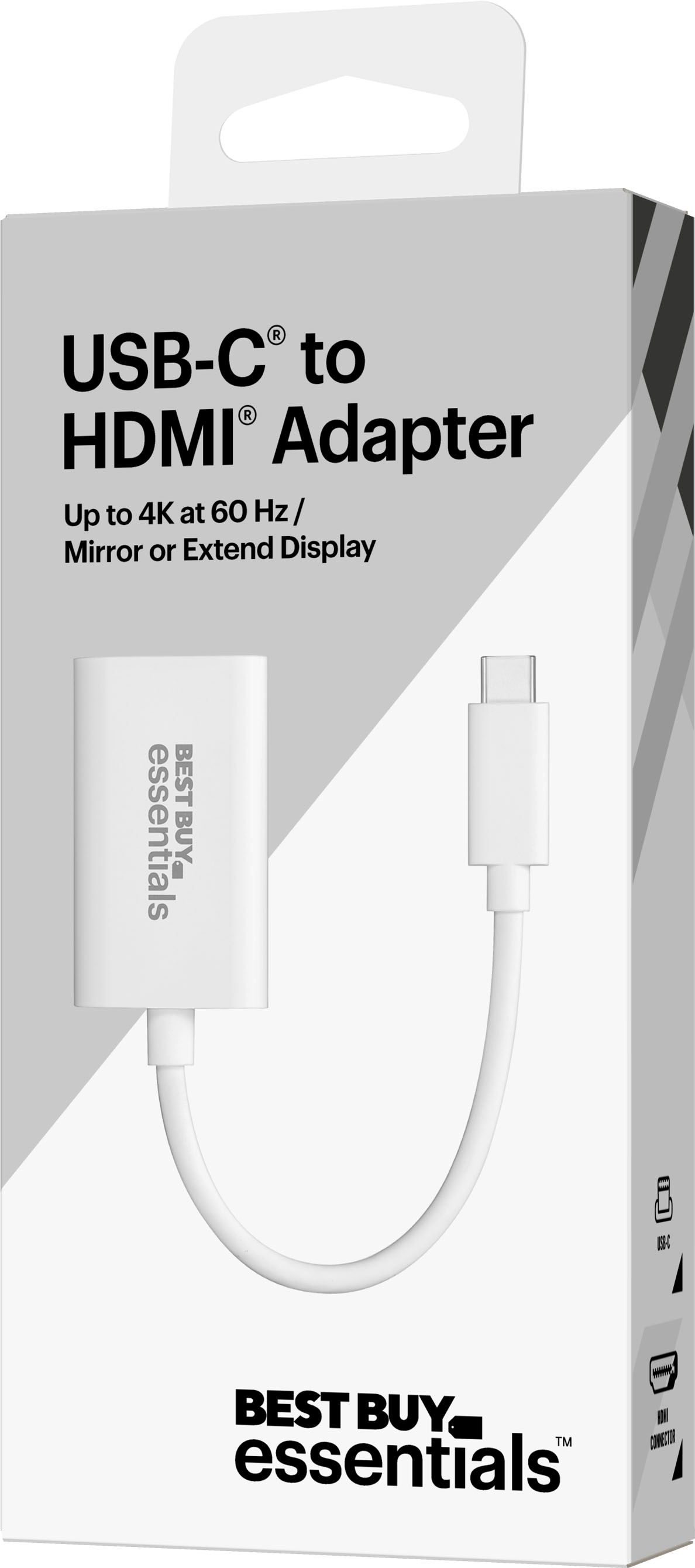 USB Type-C Adapter Cable, Type-C Male - HDMI™ output, 0.2 meter, White 