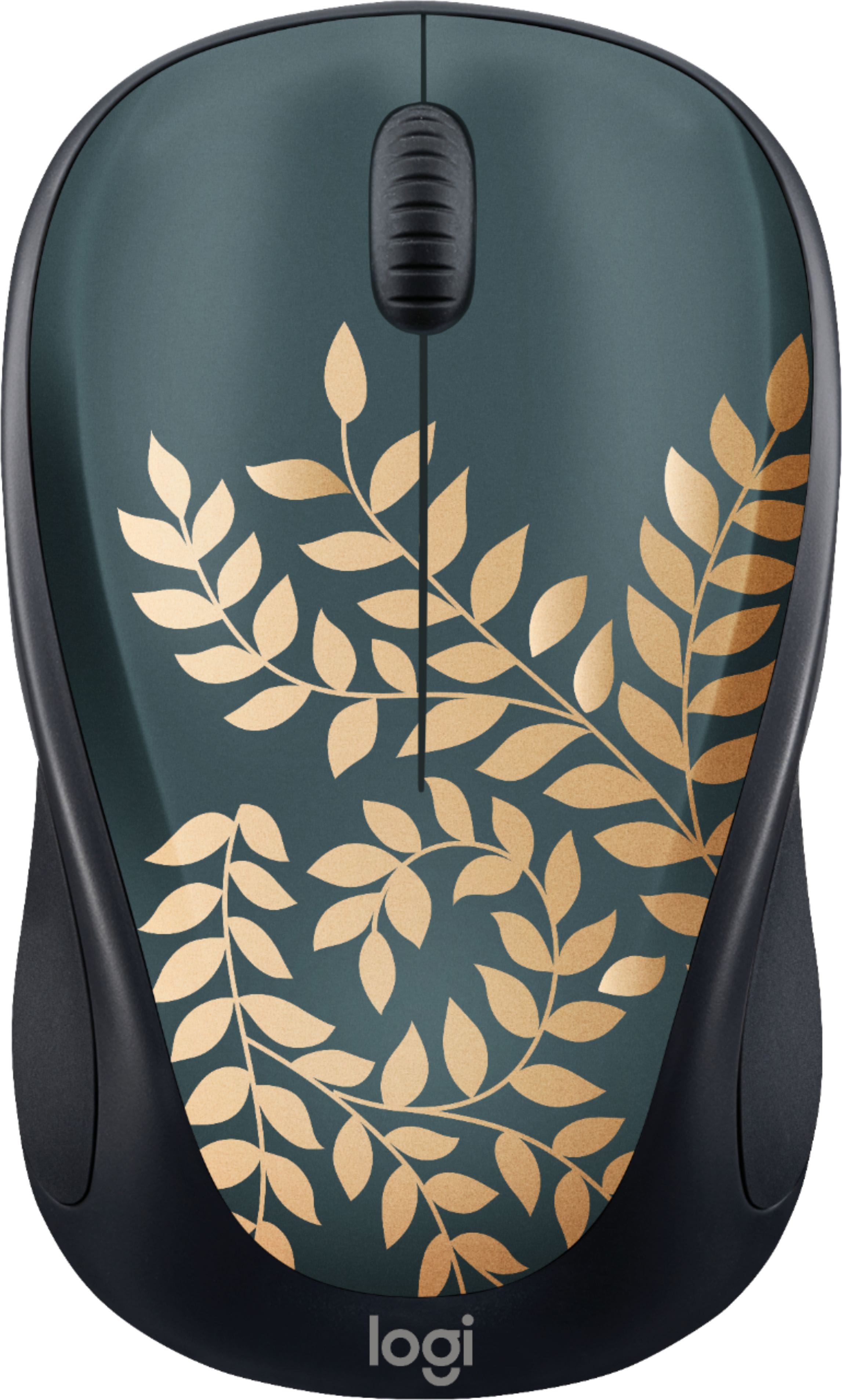 Logitech - Design Collection Limited Edition Wireless Compact Mouse with Colorful Designs - Golden Garden