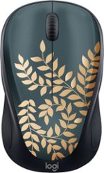 Logitech - Design Collection Limited Edition Wireless 3-button Ambidextrous Mouse with Colorful Designs - Golden Garden - Front_Zoom