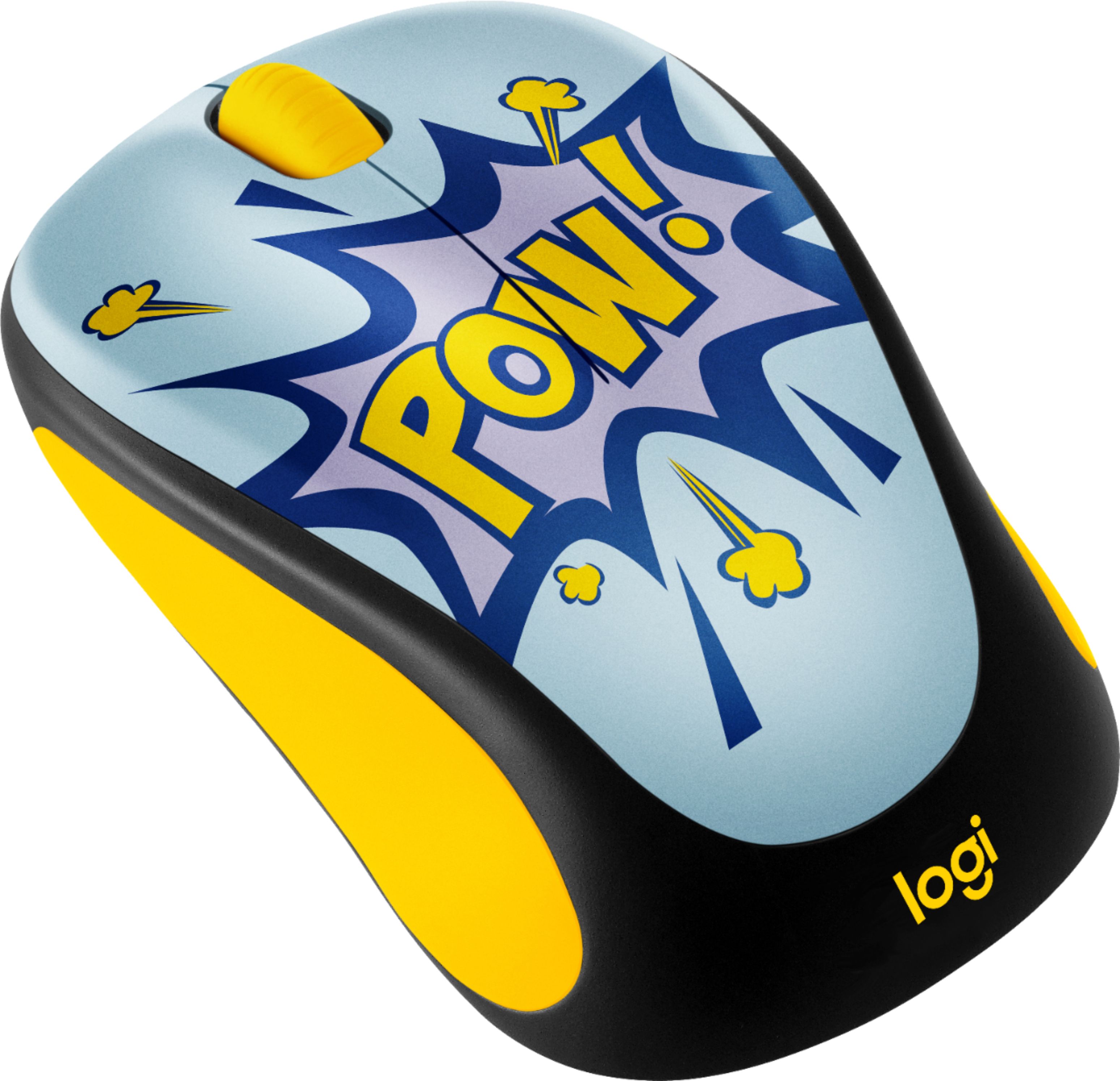 Angle View: Logitech - Design Collection Limited Edition Wireless 3-button Ambidextrous Mouse with Colorful Designs - POW