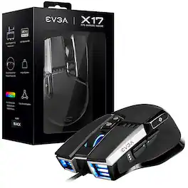 EVGA - X17 Wired Optical Gaming Mouse - Wired - Black