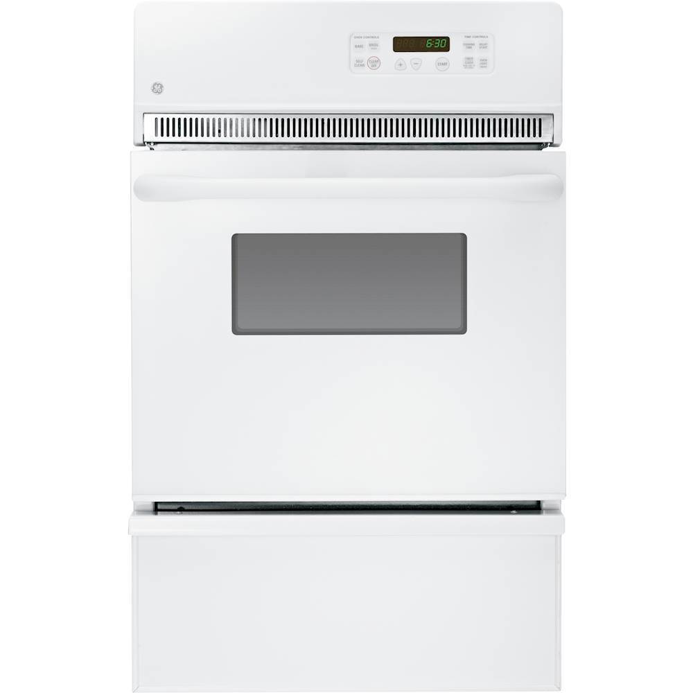 GE - 24" Built-In Single Gas Wall Oven - White On White