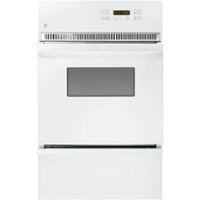 GE - 24" Built-In Single Gas Wall Oven - White on White - Front_Zoom