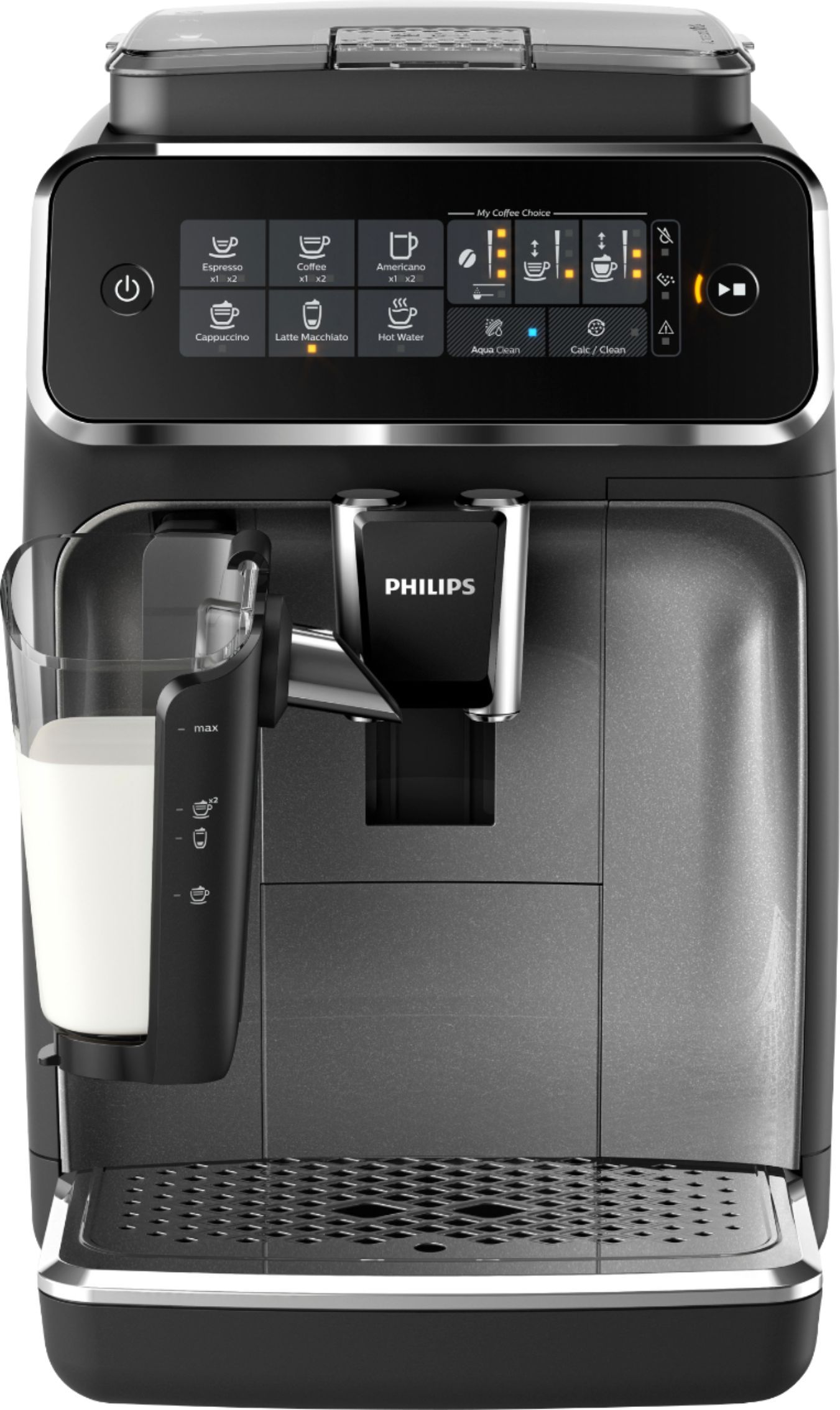 Left View: Philips Series 3200 Fully automatic espresso machines EP3246/74 - Black