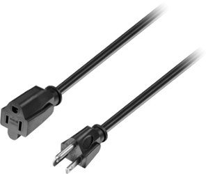 Best Buy essentials™ - 6' 16ga Extension Power Cord - Black - Front_Zoom