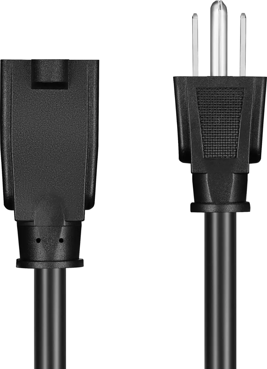 Alt View 15. Best Buy essentials™ - 6' 16ga Extension Power Cord - Black.