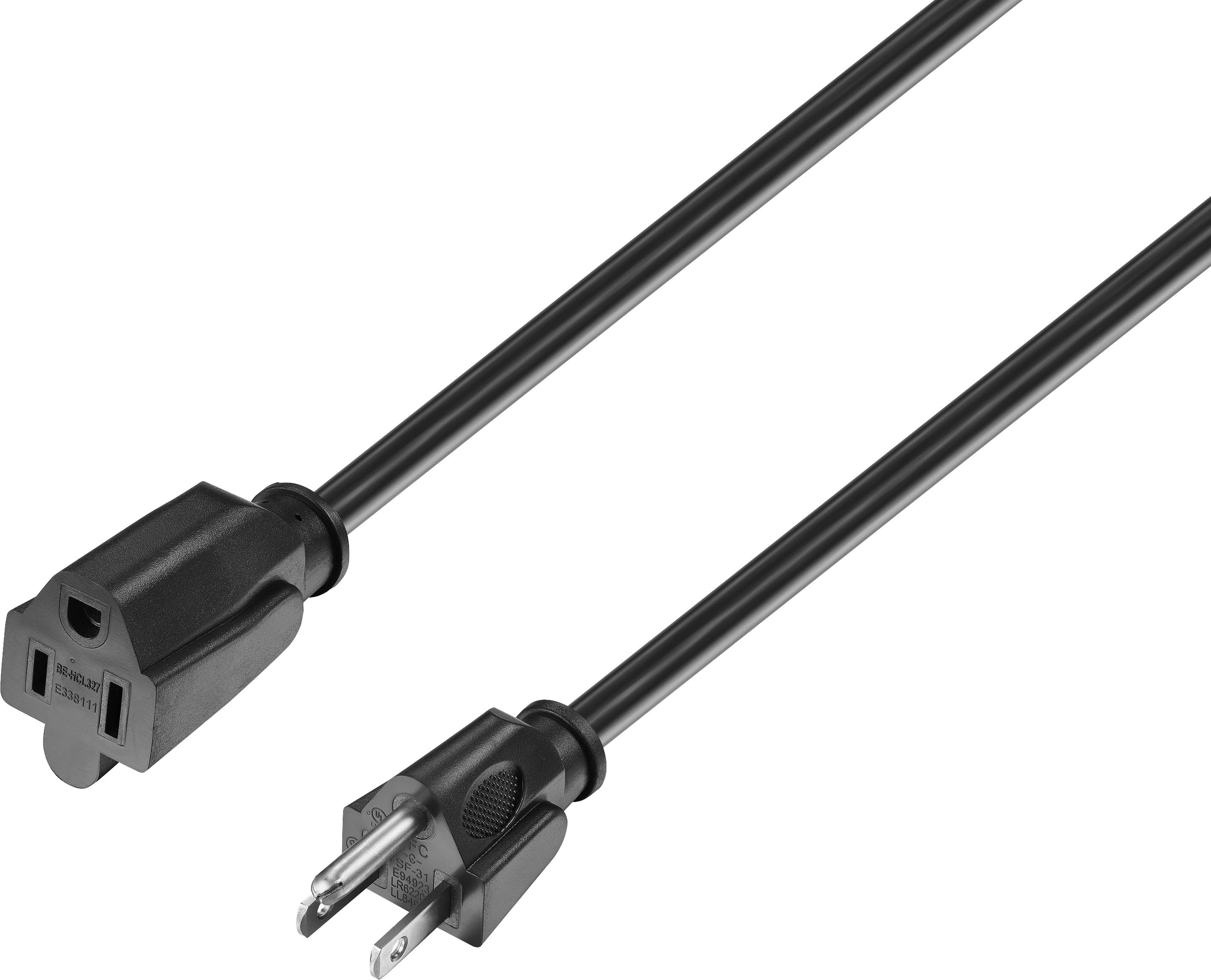 Insignia™ 1' Extension Power Cord Black NS-HW401B - Best Buy