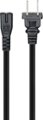 Front Zoom. Best Buy essentials™ - 6' 2-Slot Polarized Power Cord - Black.