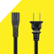 Alt View 13. Best Buy essentials™ - 6' 2-Slot Polarized Power Cord - Black.