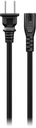 Best Buy essentials™ - 6' 2-Slot Non-Polarized Power Cord - Black - Front_Zoom