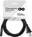 The image features a black power cord with a plug on the end. The cord is labeled as a 6' Non-polarized Power Cord with 8 18 AWG/2 Prongs. It is part of the Best Buy Essentials product line.