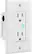 Alt View 11. Best Buy essentials™ - 2 Outlet InWall 1080 Joules Surge Protector - White.