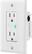 Alt View 12. Best Buy essentials™ - 2 Outlet InWall 1080 Joules Surge Protector - White.