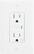 Alt View 15. Best Buy essentials™ - 2 Outlet InWall 1080 Joules Surge Protector - White.