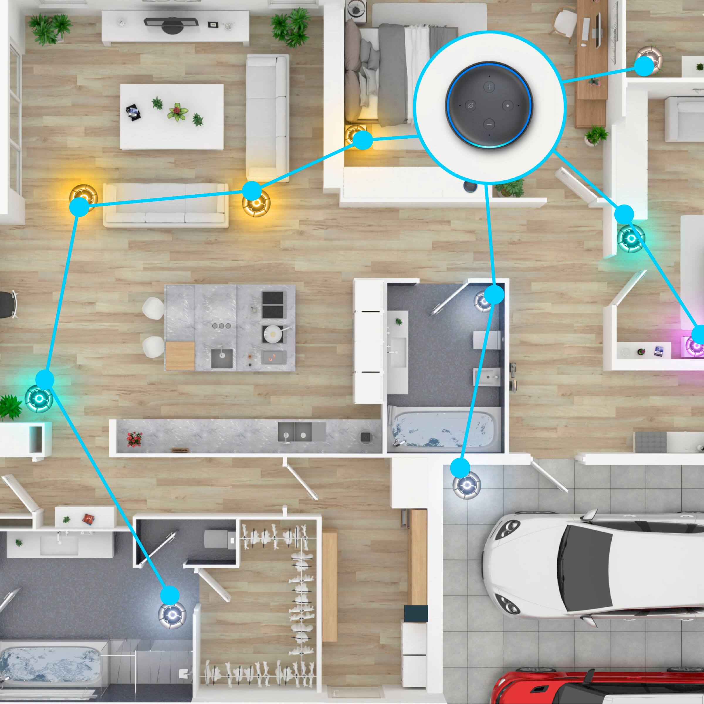 Alt View 12. Sengled - Smart A19 LED 60W Bulb Bluetooth Mesh Works with Amazon Alexa - Multicolor.