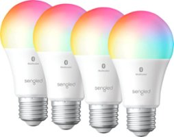 Sengled - Smart Bluetooth Mesh LED Multicolor A19 Bulb (4-Pack) - Multicolor - Front_Zoom