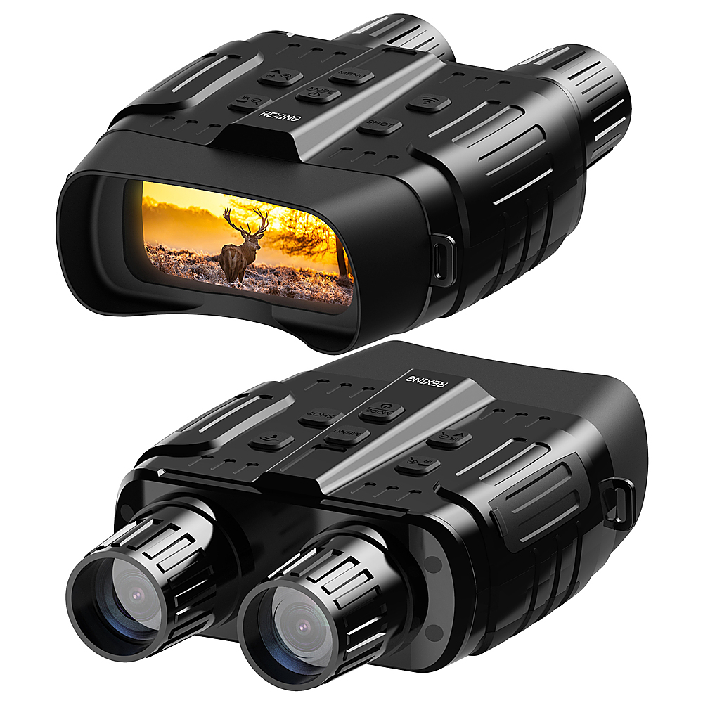 Angle View: Rexing - B1 10 x 25 Digital Night Vision Binoculars, Infrared (IR) Digital Camera - Maverick