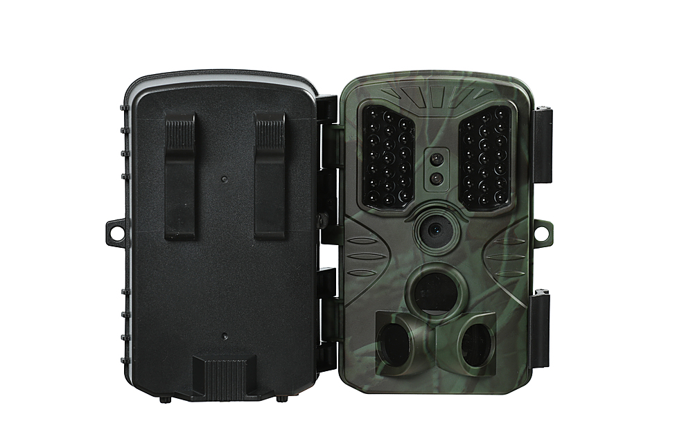 Left View: Rexing - H1 Blackhawk Trail Camera with Day and Night Ultra Fast Motion Detection - Green