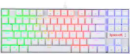 REDRAGON - K552W-RGB Kumara 60% Wired TKL Gaming Mechanical Blue Switch Keyboard with RGB Backlighting - White