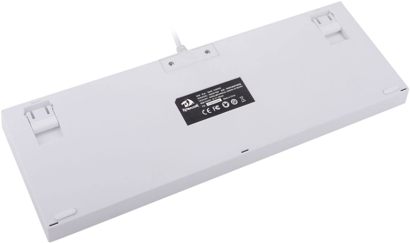 Alt View 17. REDRAGON - K552W-RGB Kumara 60% Wired TKL Gaming Mechanical Blue Switch Keyboard with RGB Backlighting - White.