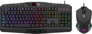 REDRAGON - S101-5 Wired Gaming Keyboard and Optical Mouse Gaming Bundle with RGB Backlighting - Black - Front_Zoom