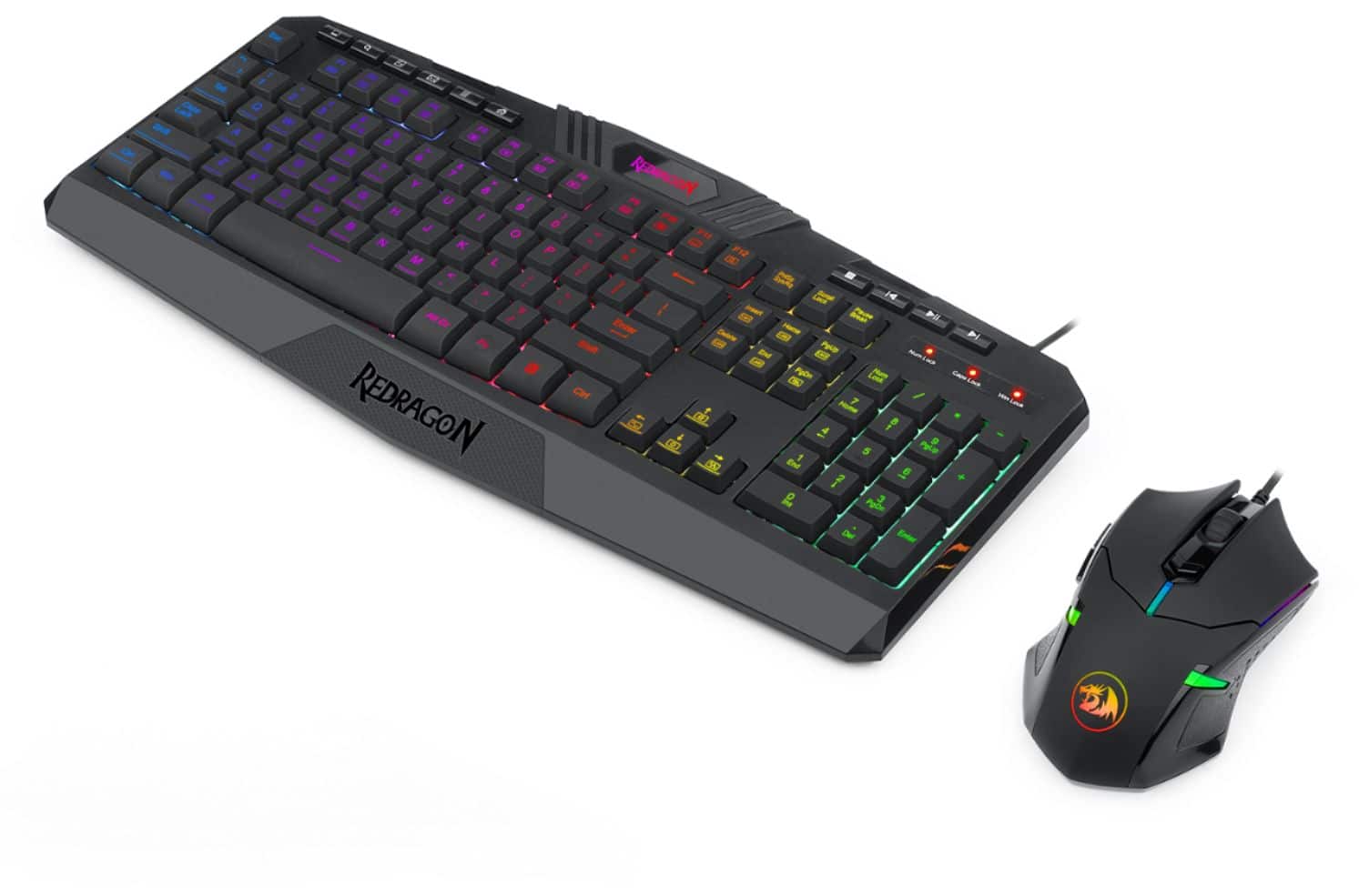 Alt View 12. REDRAGON - S101-5 Wired Gaming Keyboard and Optical Mouse Gaming Bundle with RGB Backlighting - Black.