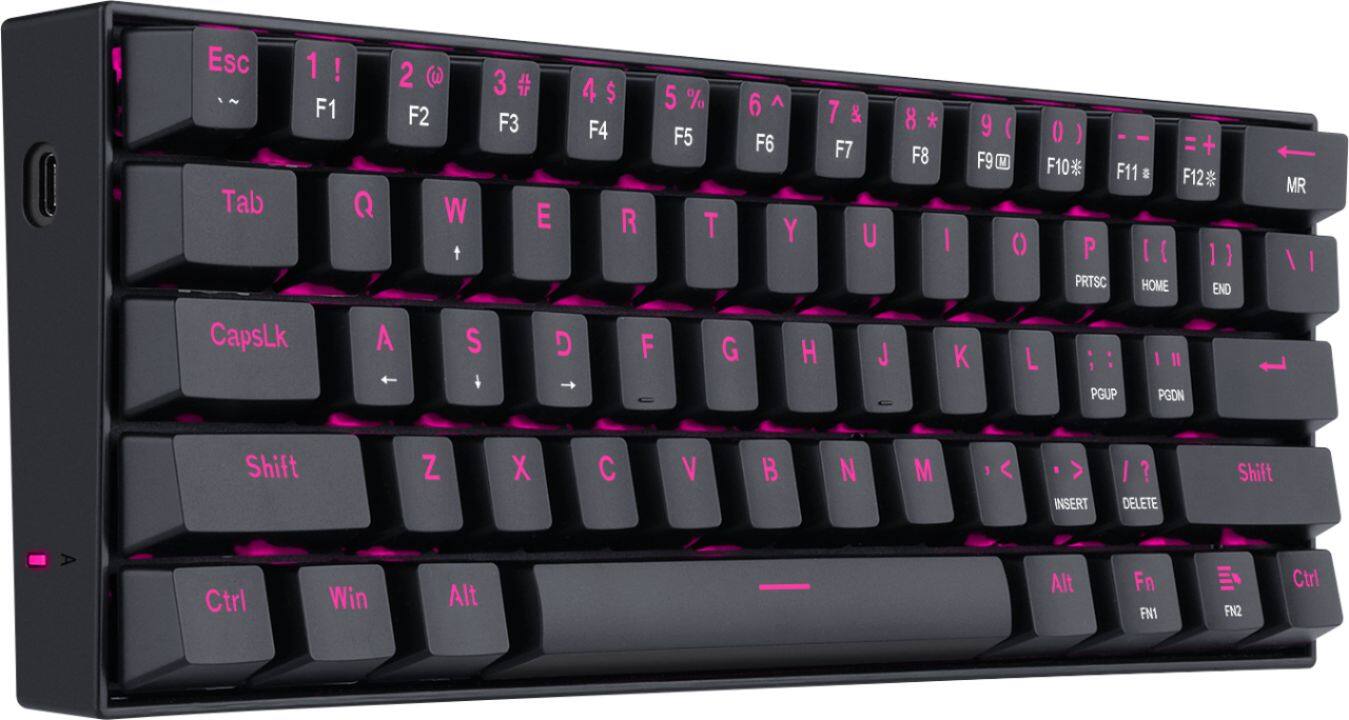Alt View 12. REDRAGON - K630 Dragonborn TKL Wired Gaming Mechanical Brown Switch Keyboard with Backlighting - Black.