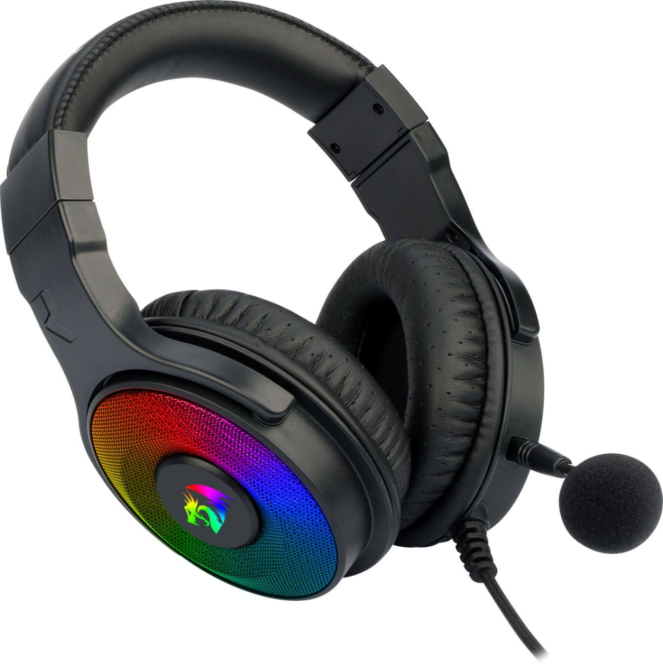 Alt View 17. REDRAGON - H350 RGB Pandora Wired 7.1 Surround Gaming Headset - Black.