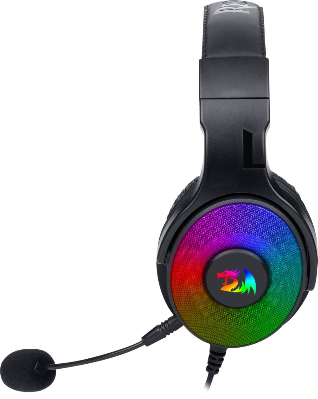 Left. REDRAGON - H350 RGB Pandora Wired 7.1 Surround Gaming Headset - Black.