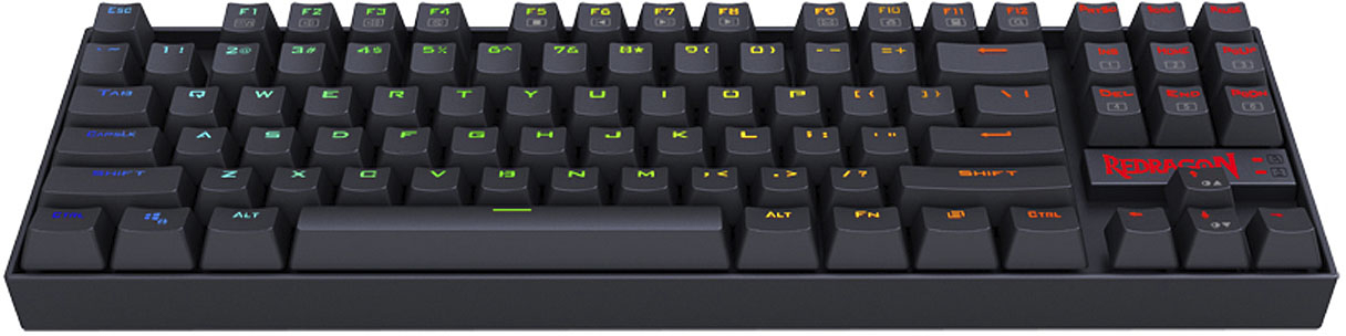 Angle View: Razer - BlackWidow Lite Wired TKL Mechanical Gaming Orange Switch Keyboard with RGB Chroma Backlighting - Black