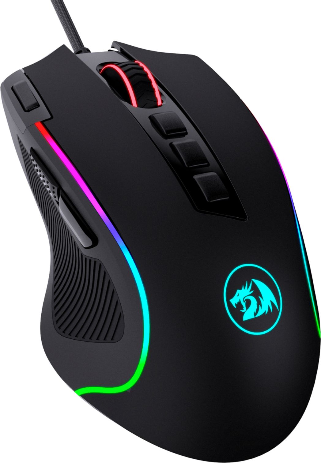 Angle View: REDRAGON - Predator M612 Wired Optical Gaming Mouse with RGB Backlighting - Black